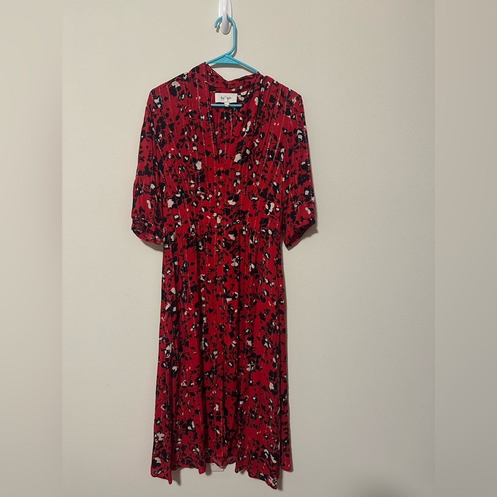 ba&sh Elfe Midi Dress rouge dress size medium size 2 style 1E19ELFE designer - Picture 3 of 10